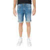 Gas Blue Cotton Bermuda Shorts