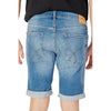 Gas Blue Cotton Bermuda Shorts