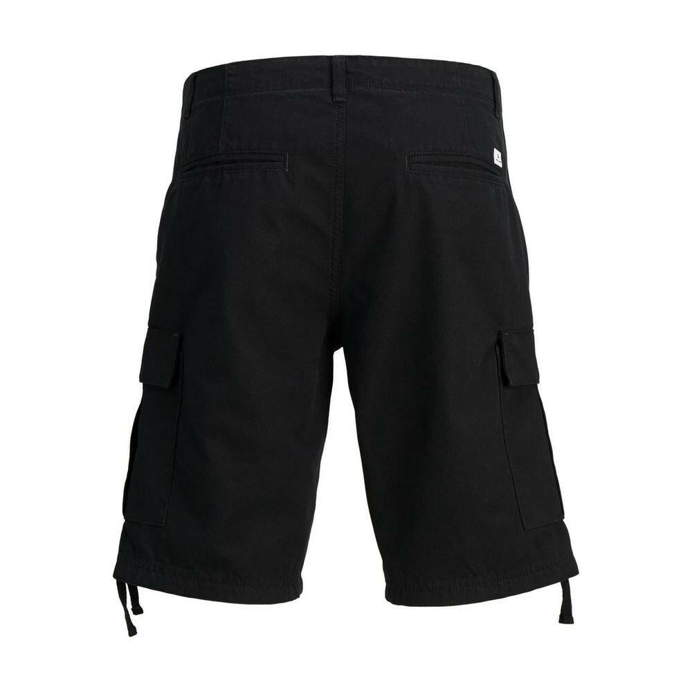 Jack Jones Black Cotton Bermuda Shorts