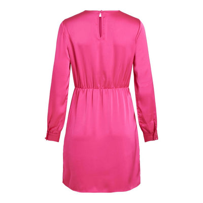 Vila Clothes Pink Polyester Short Dress