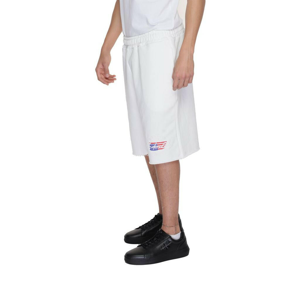 Underclub White Cotton Bermuda Shorts