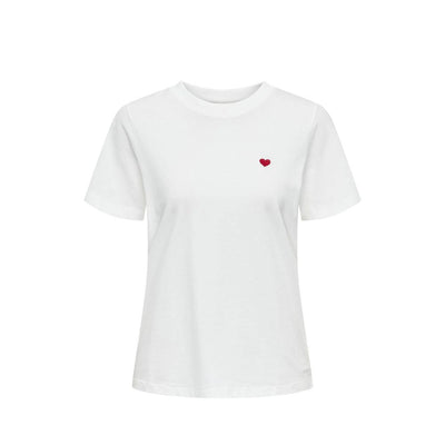 Jacqueline De Yong White Cotton T-Shirt