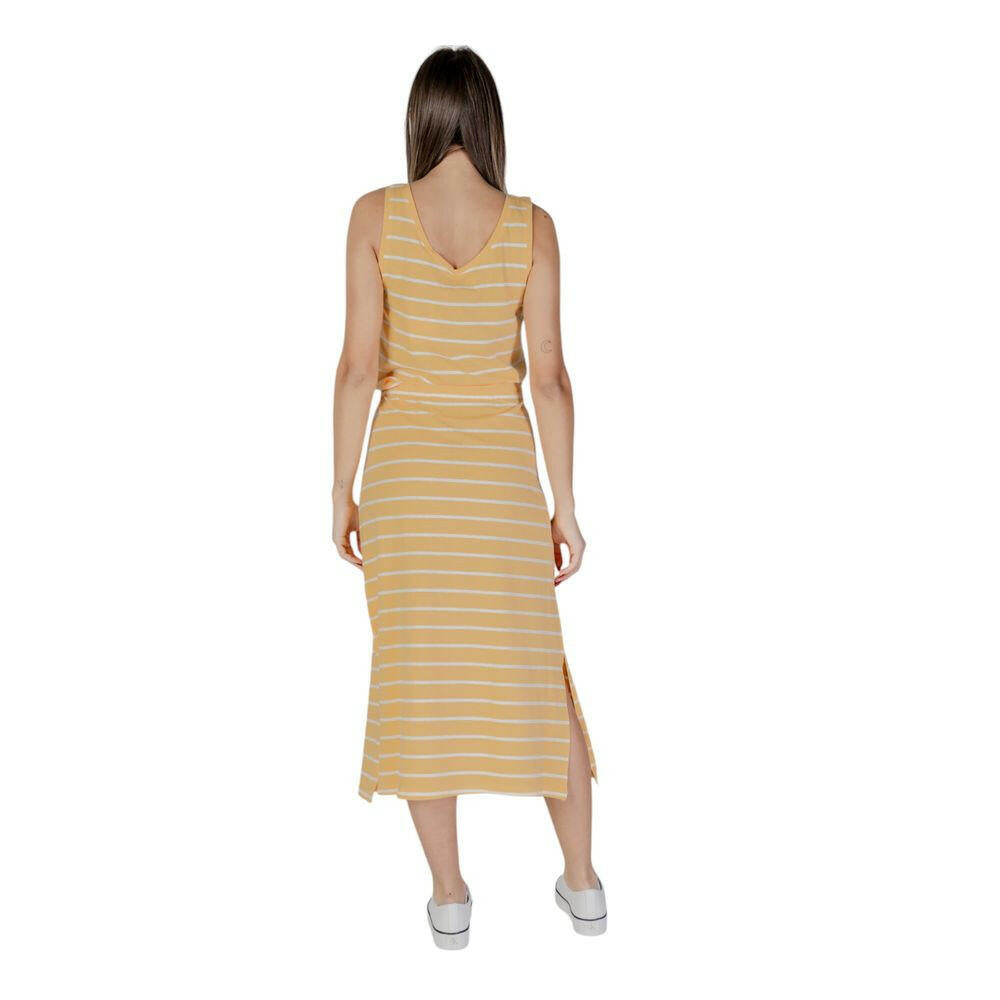 B.Young Yellow Cotton Long Dress
