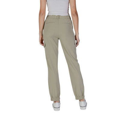 B.Young Green Polyester Cargo Pants