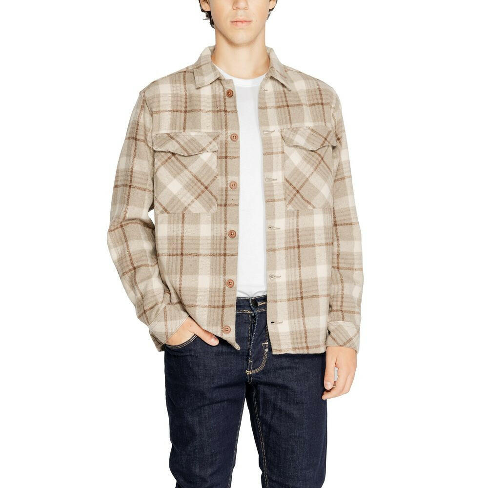 Hamaki-Ho Beige Polyester Musterhemd