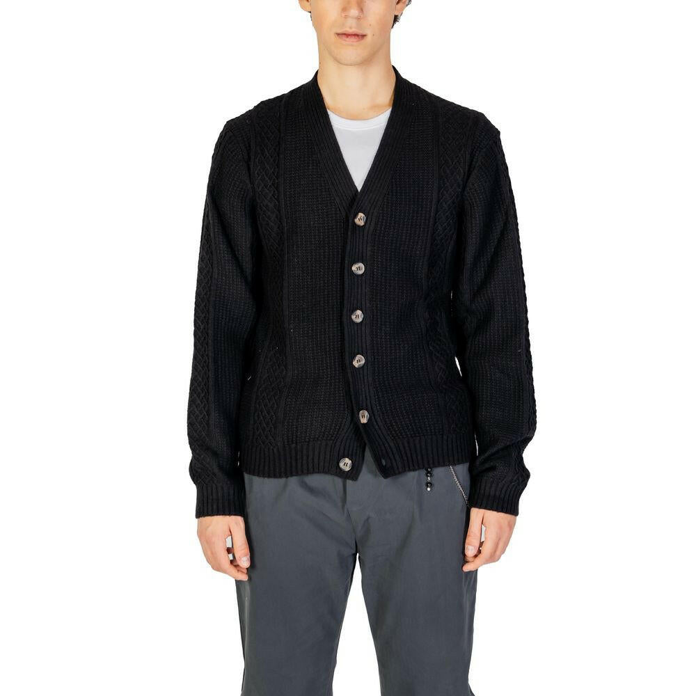 Cardigan noir en polyester Hamaki-Ho