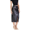 ICHI Black Polyester Long Skirt