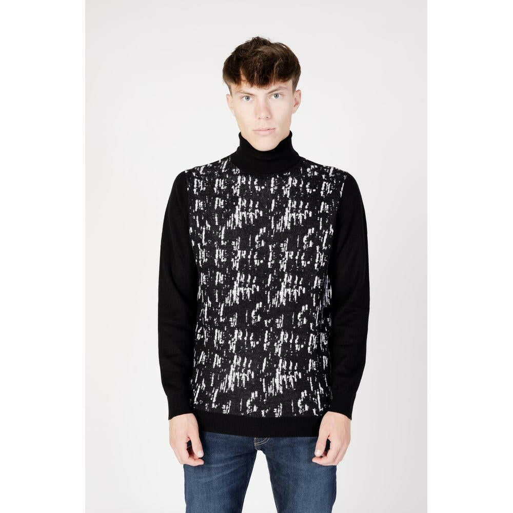 Antony Morato Black Wool Turtleneck