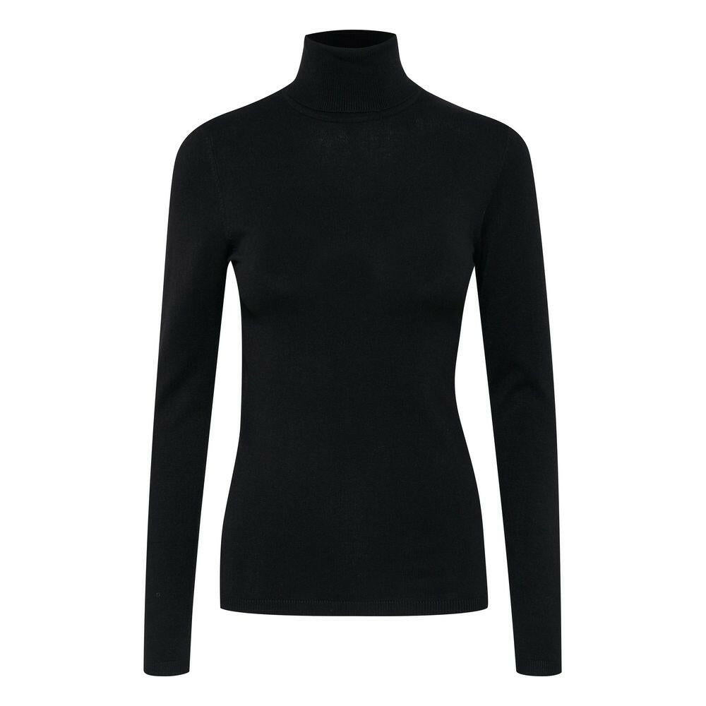 ICHI Black Viscose Turtleneck