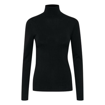 ICHI Black Viscose Turtleneck