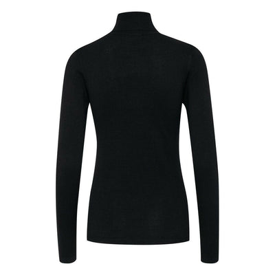 ICHI Black Viscose Turtleneck