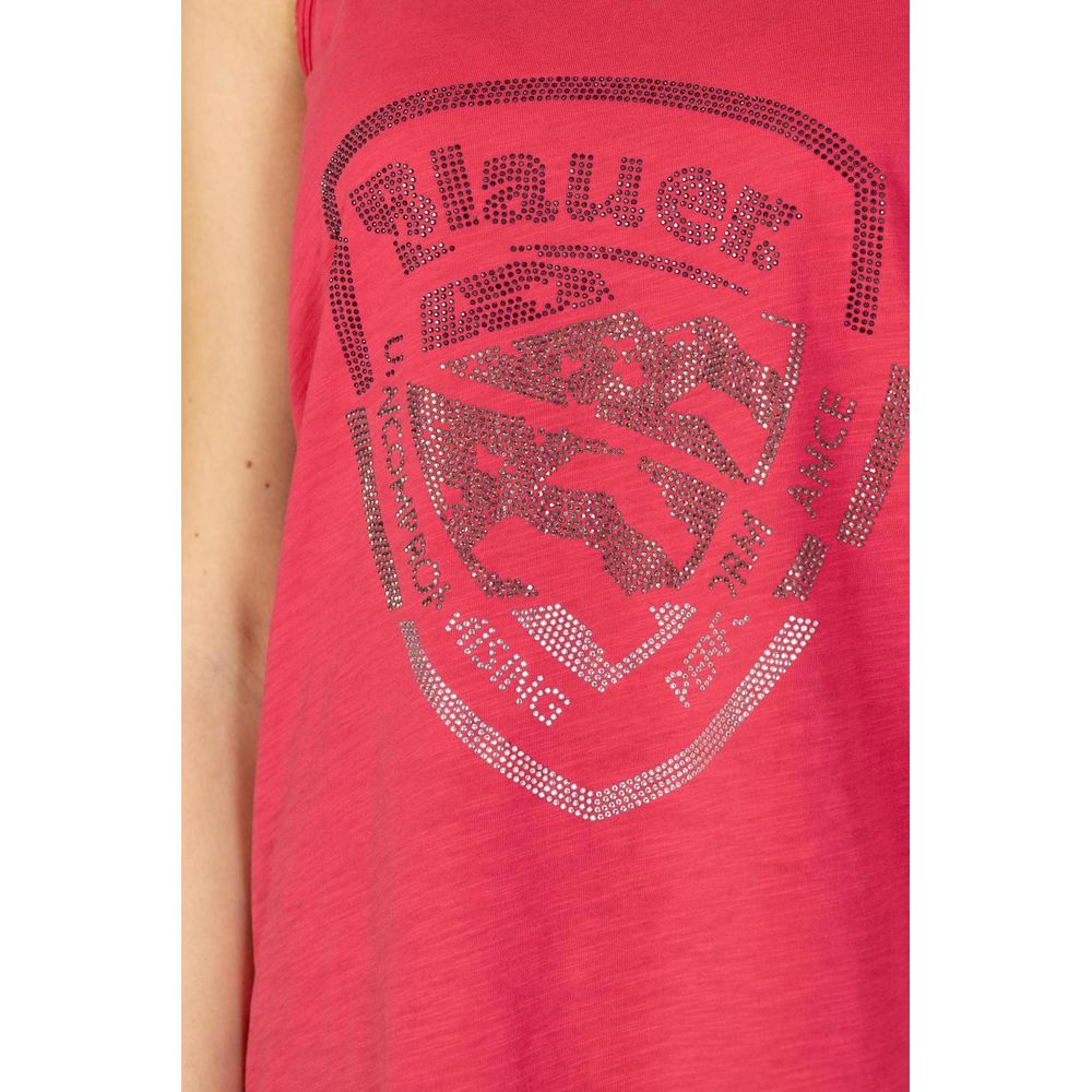 Blauer Pink Baumwoll-Tanktops