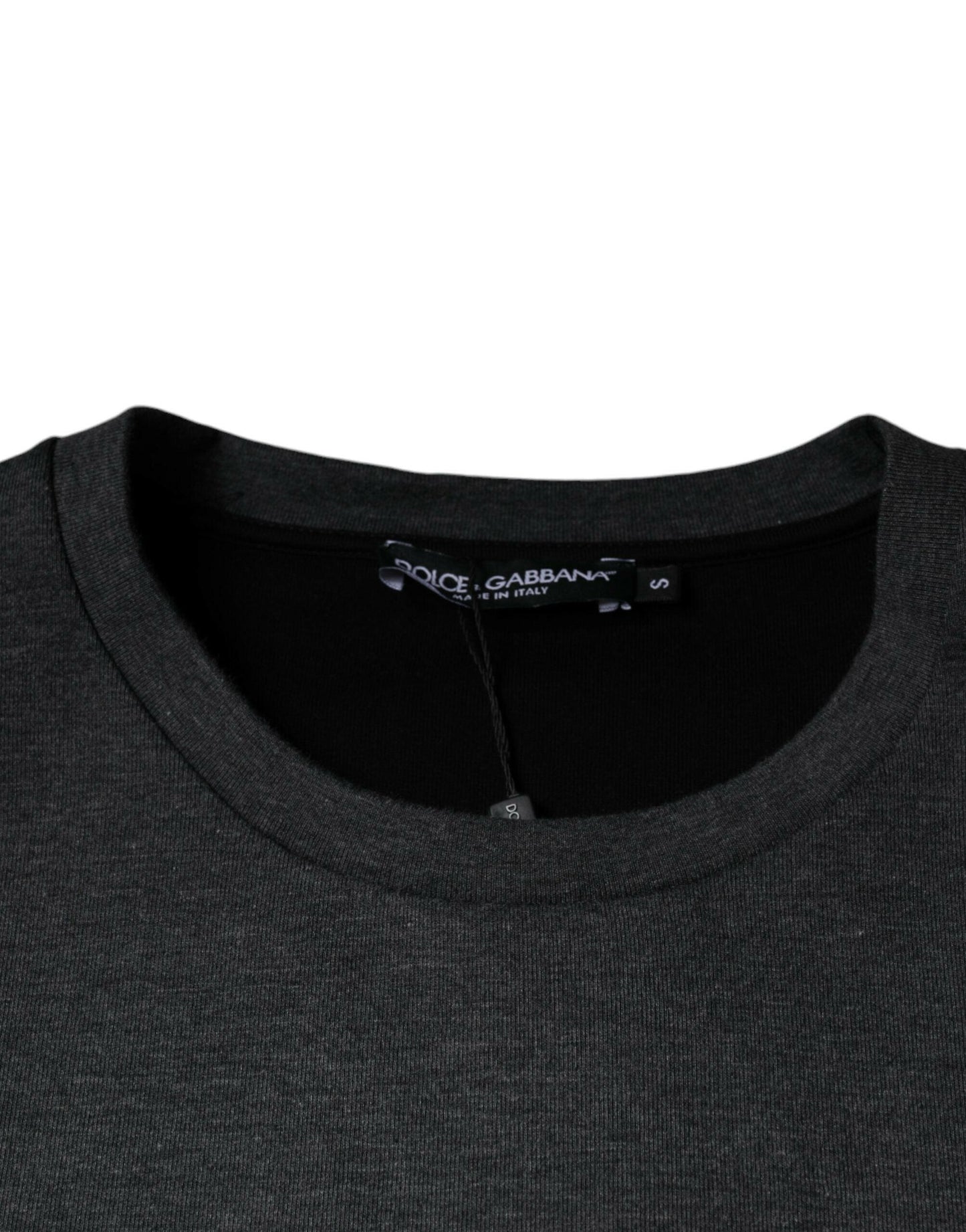 Dolce &amp; Gabbana Dunkelgraues Camouflage-T-Shirt mit Rundhalsausschnitt