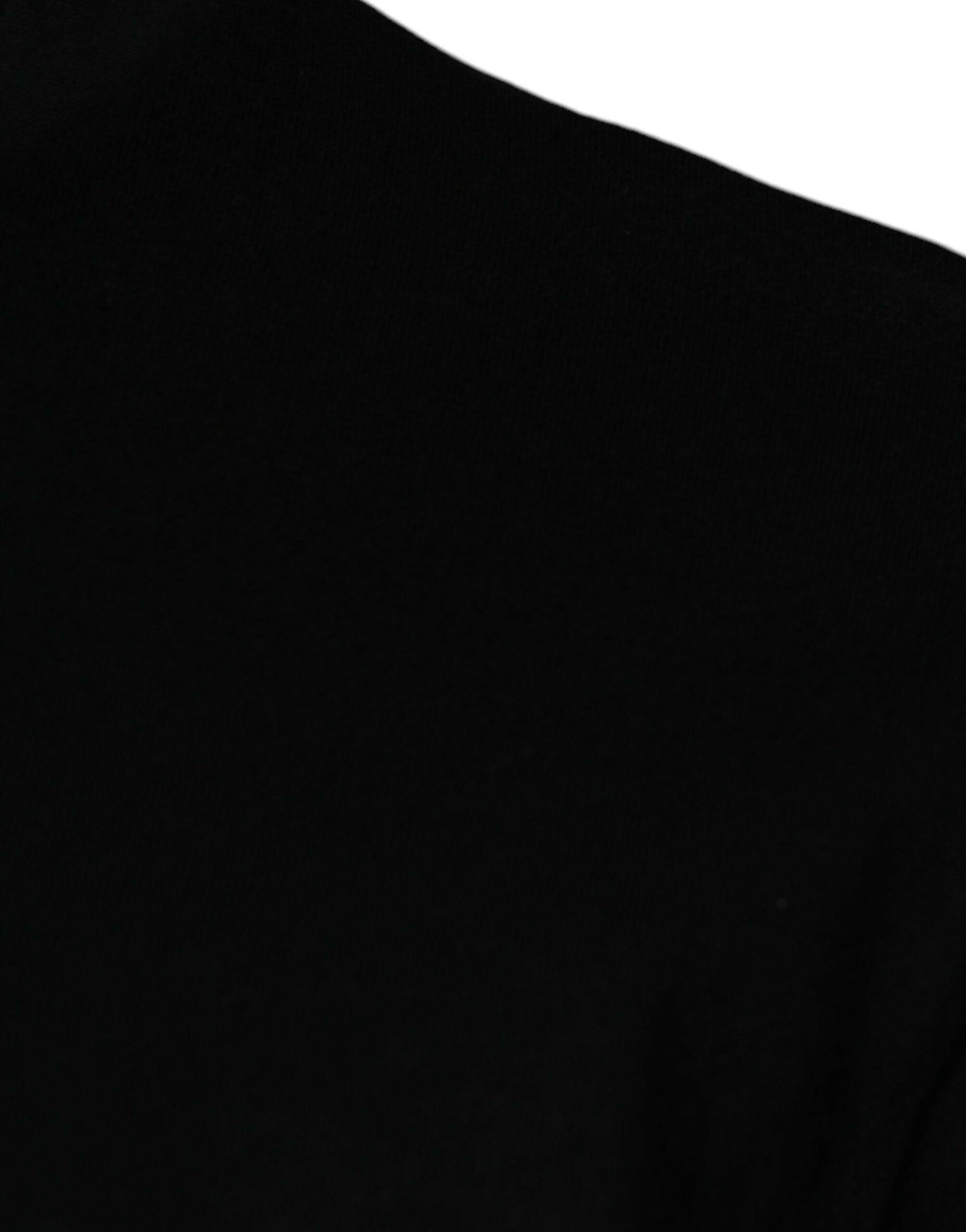 Dolce &amp; Gabbana Schwarzes Baumwoll-T-Shirt mit Rundhalsausschnitt und Amore-Print