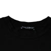 Dolce &amp; Gabbana Schwarzes Baumwoll-T-Shirt mit Rundhalsausschnitt und Amore-Print