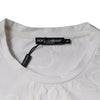 Dolce &amp; Gabbana – Weißes Baumwoll-T-Shirt mit Rundhalsausschnitt und Logo-Print