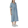 B.Young Light Blue Cotton Long Dress