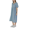 B.Young Light Blue Cotton Long Dress