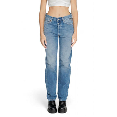 Replay Blue Cotton Mom Jeans
