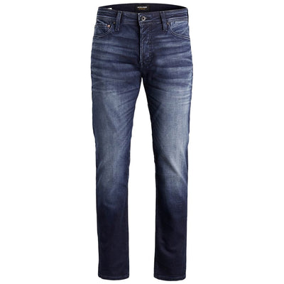 Jack Jones – Blaue Jeans aus Baumwolle mit entspannter Passform