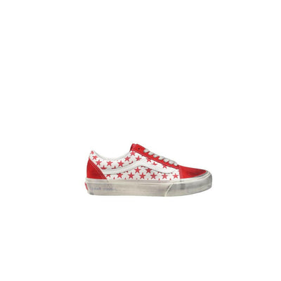 Vans Red Suede Leather Low Top Sneakers