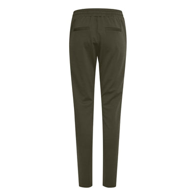 ICHI Green Polyester Casual Pants