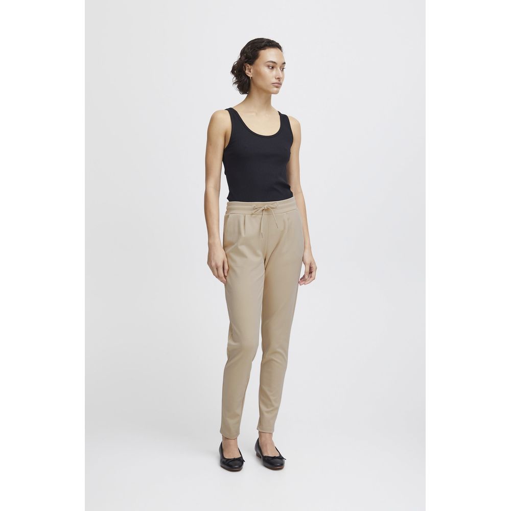 ICHI Beige Polyesterhose