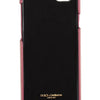 Dolce & Gabbana Pink Leather Heart Phone Cover