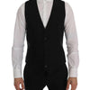 Dolce & Gabbana Black STAFF Cotton Striped Vest
