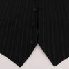Dolce & Gabbana Black STAFF Cotton Striped Vest