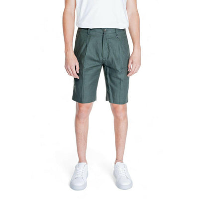 Antony Morato Green Linen Bermuda Shorts