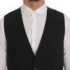 Gilet élégant à rayures grises Dolce &amp; Gabbana