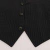 Gilet élégant à rayures grises Dolce &amp; Gabbana