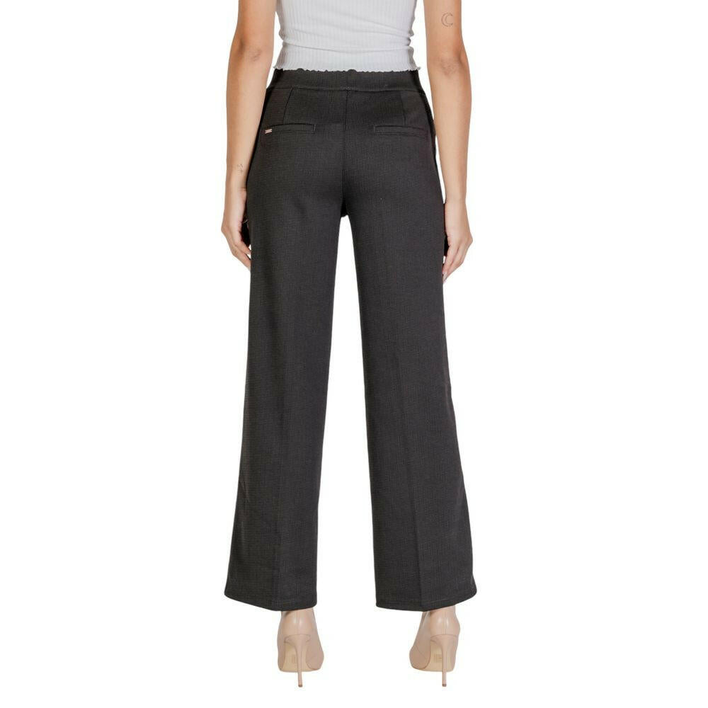 Street One Black Polyester Casual Pants