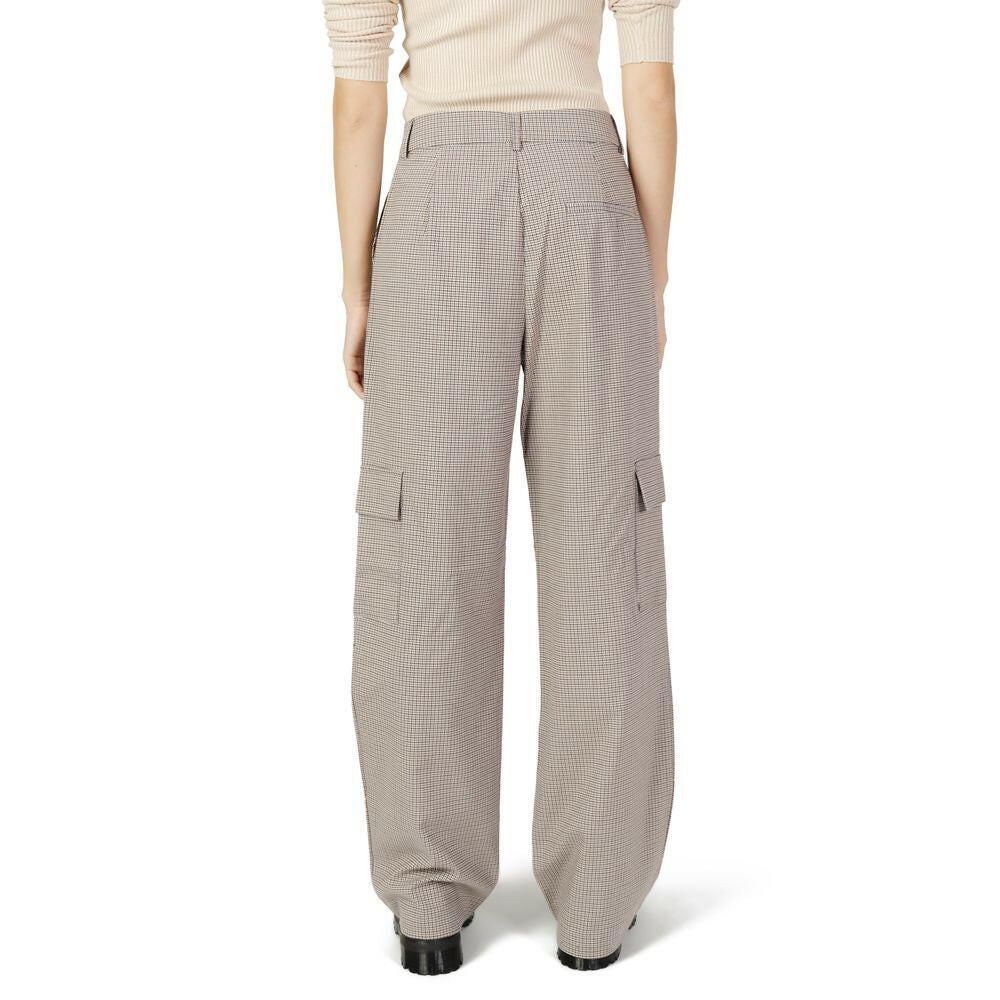 Only Beige Polyester Cargo Pants