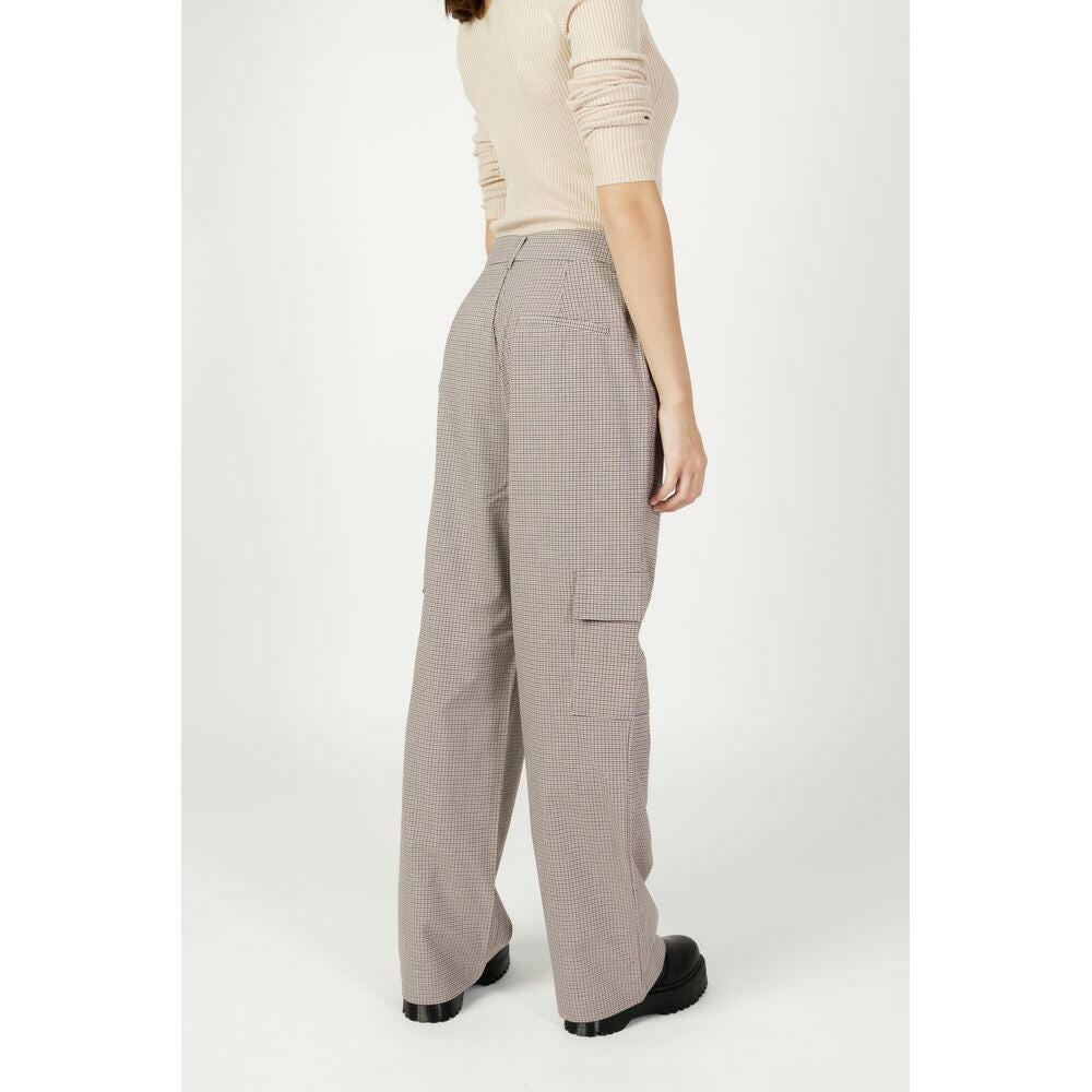 Only Beige Polyester Cargo Pants