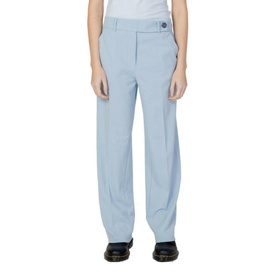 Only Blue Polyester Casual Pants