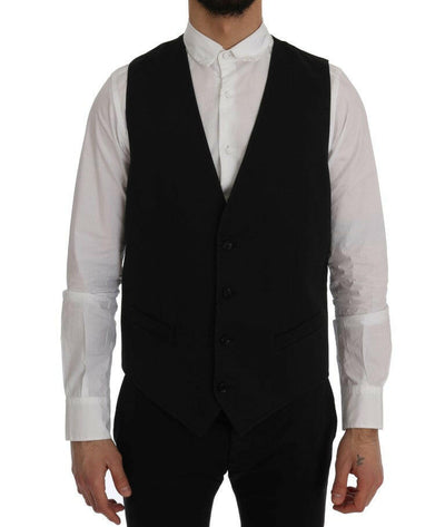 Dolce & Gabbana Black STAFF Cotton Vest