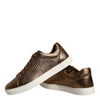 Dolce &amp; Gabbana London Herren Sneaker aus goldenem Leder mit Logo