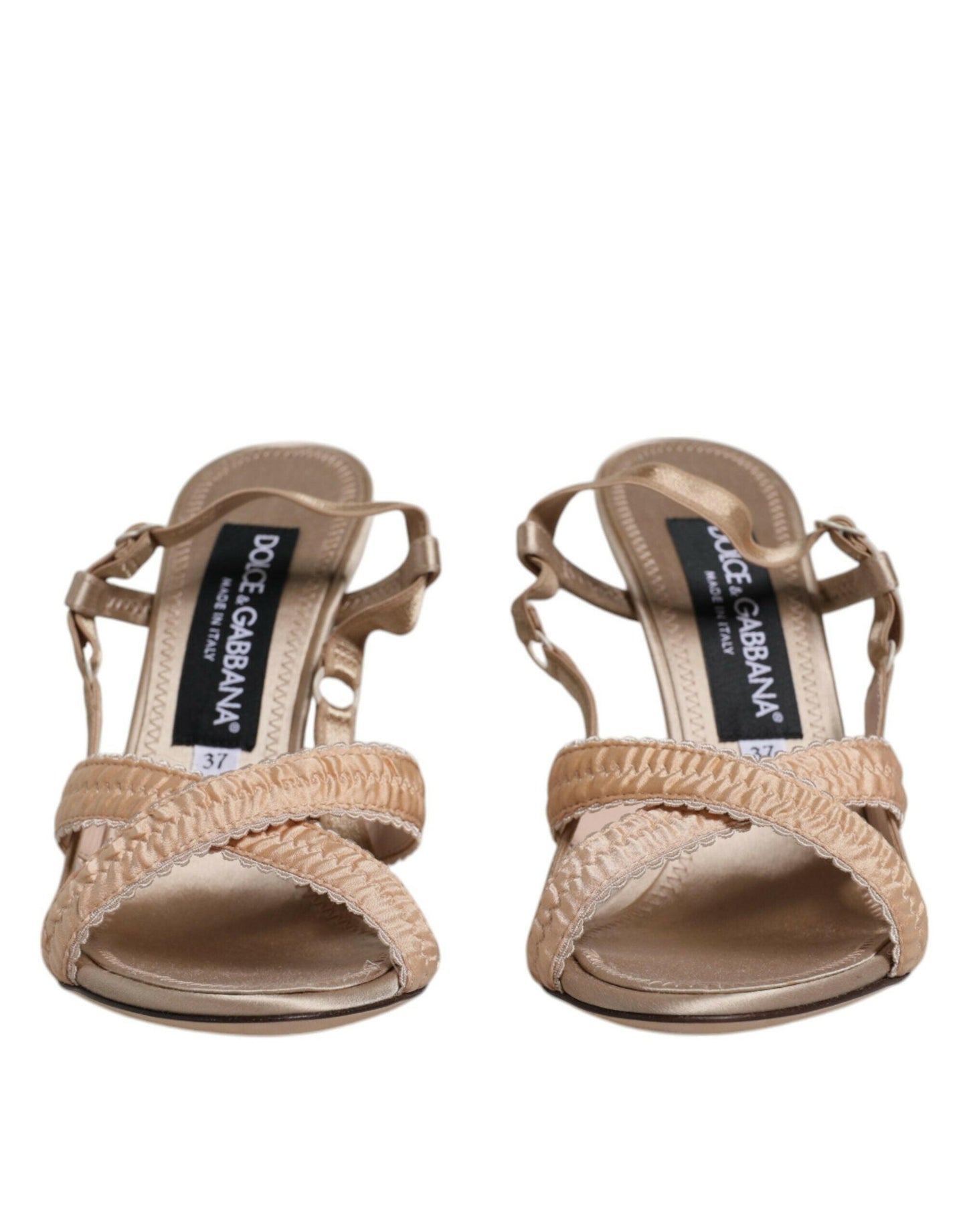 Dolce &amp; Gabbana Beige Keira Slingback-Sandalen
