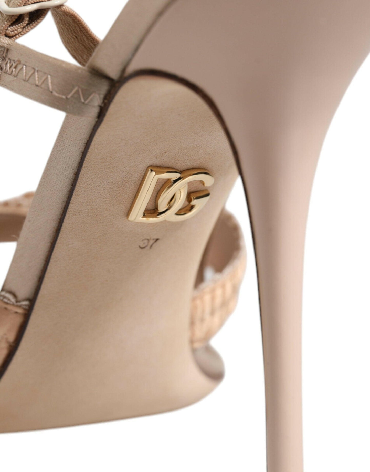 Dolce &amp; Gabbana Beige Keira Slingback-Sandalen