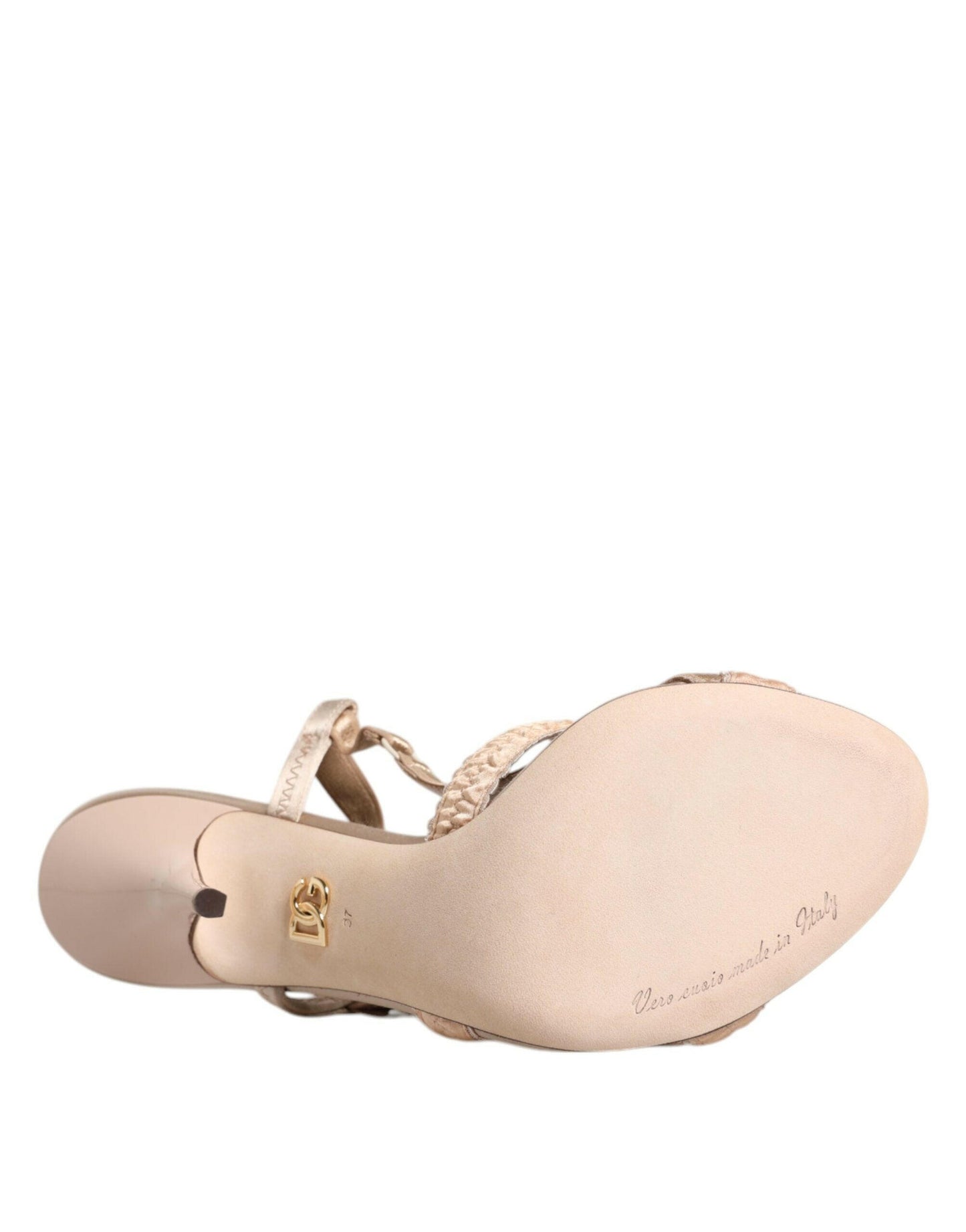 Dolce &amp; Gabbana Beige Keira Slingback-Sandalen