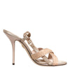 Dolce &amp; Gabbana Beige Keira Slingback-Sandalen