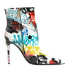 Dolce & Gabbana Multicolor Graffiti Keira Mid Calf Boots Shoes