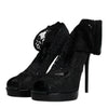 Dolce &amp; Gabbana – Schwarze Taormina-Stiefel mit Stretch-Spitze
