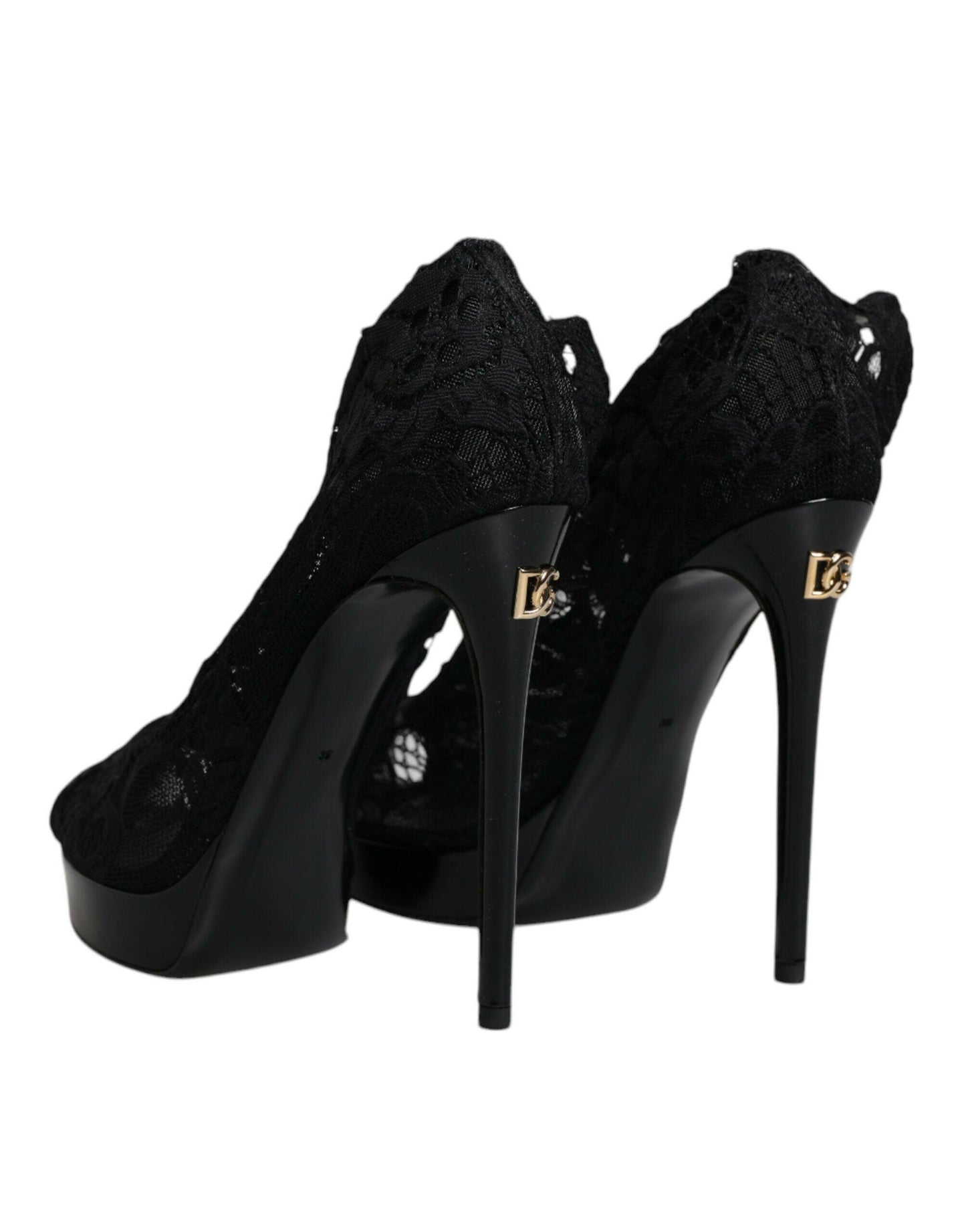 Dolce &amp; Gabbana – Schwarze Taormina-Stiefel mit Stretch-Spitze