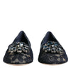 Dolce &amp; Gabbana – Taormina – Flache Schuhe mit Spitzen und Kristallen in Blau
