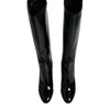 Bottes hautes Vally en cuir verni noir Dolce &amp; Gabbana