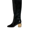 Bottes hautes Vally en cuir verni noir Dolce &amp; Gabbana