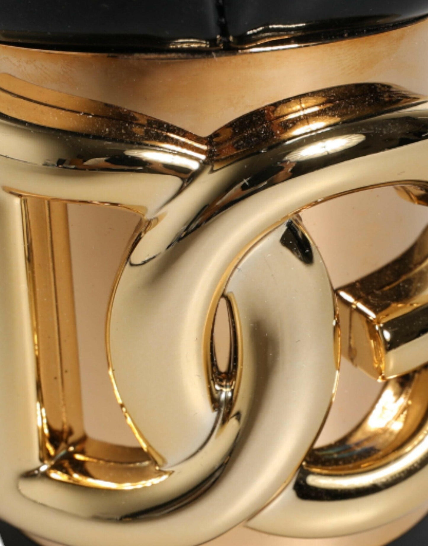 Bottes hautes Vally en cuir verni noir Dolce &amp; Gabbana